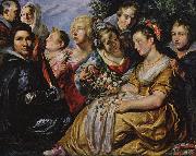 Jacob Jordaens Self portrait with his Family and Father-in-Law Adam van Noort France oil painting artist